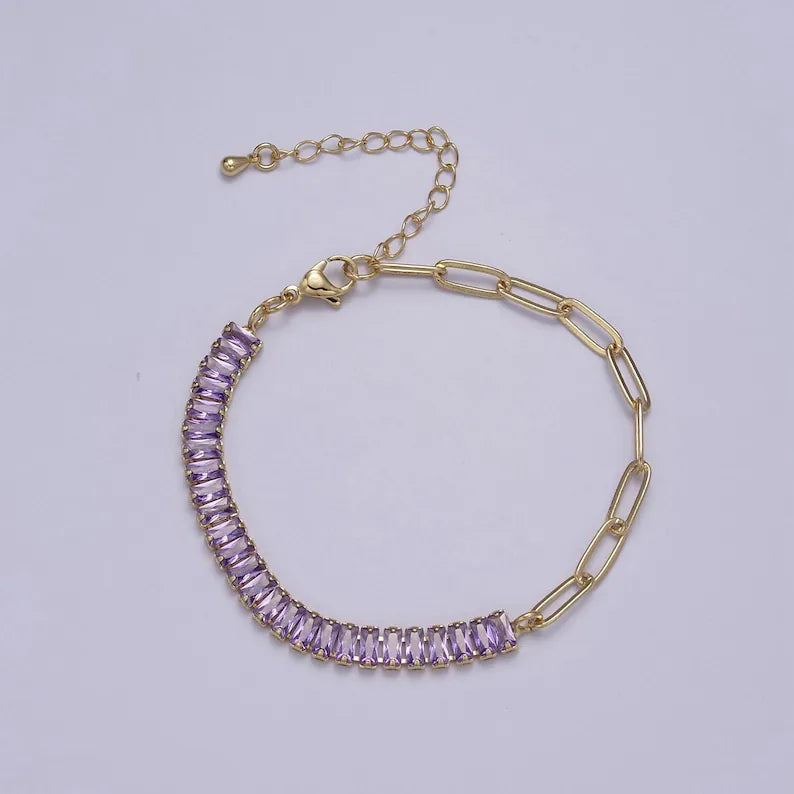 Purple Tennis and Chain