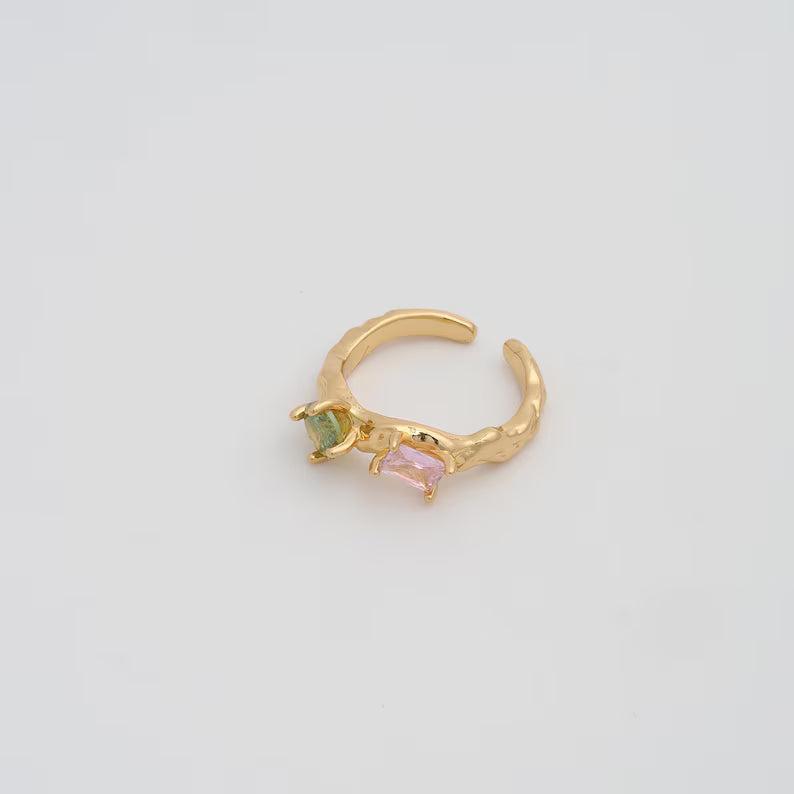 Gold Ring with Gemstones