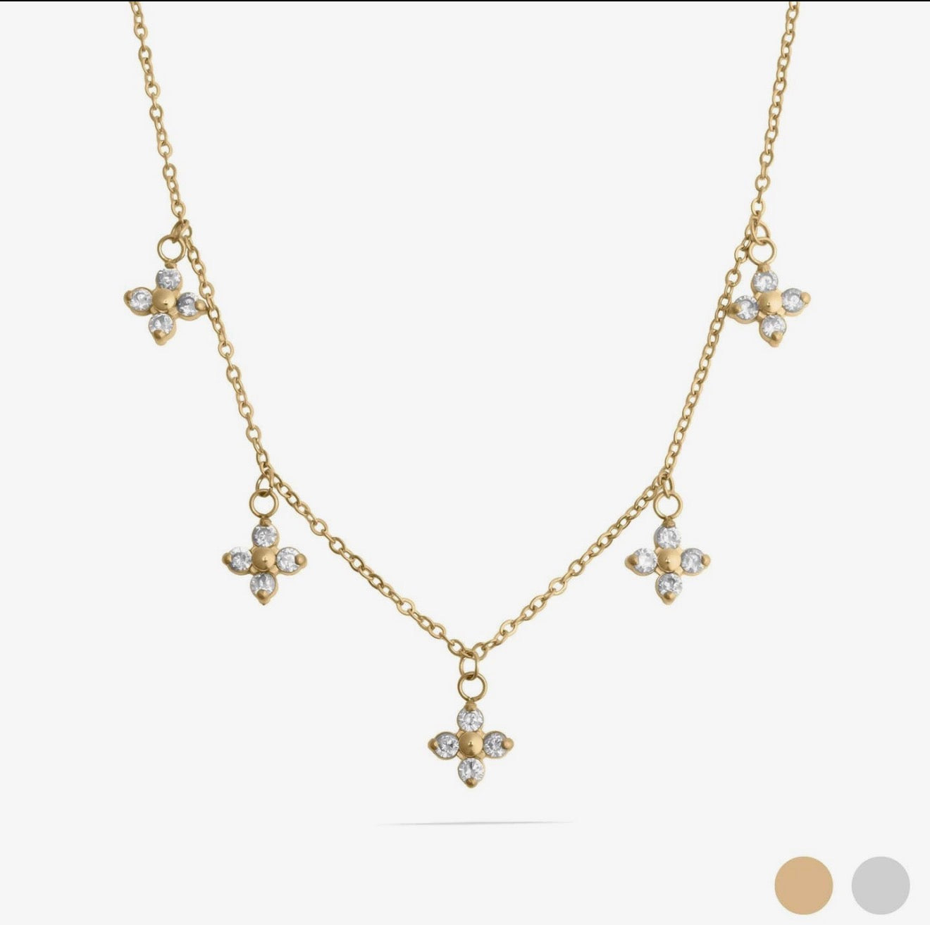Dangle Floral Necklace