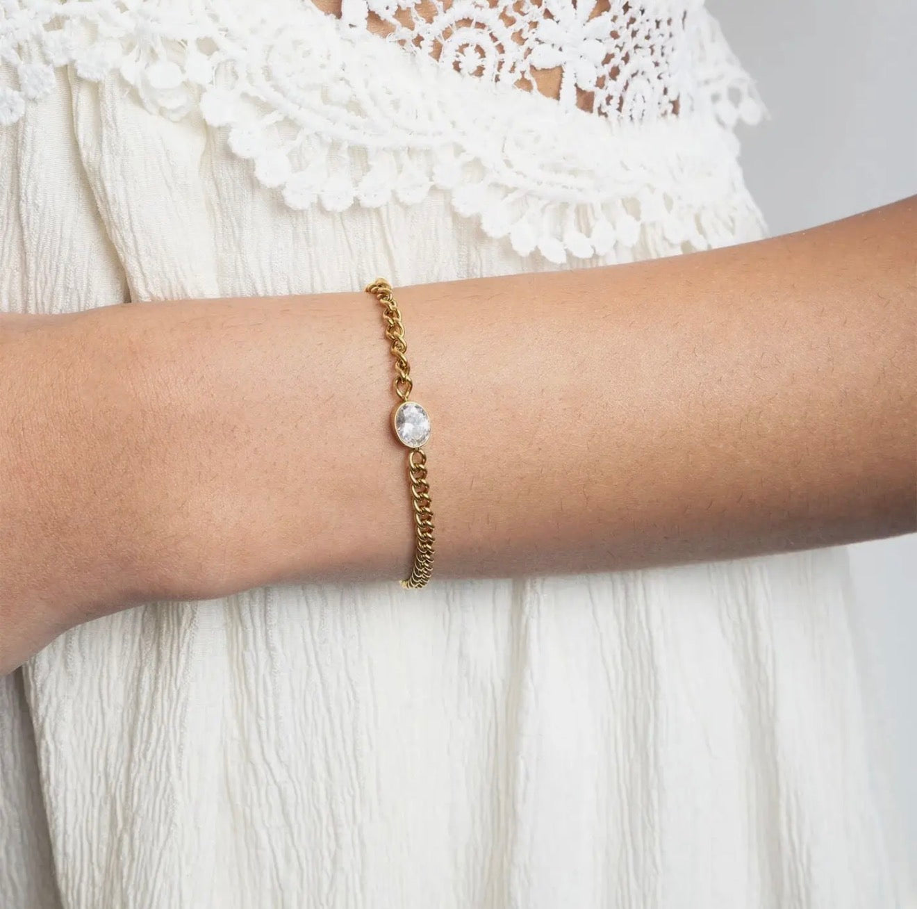 Gold CZ Bracelet