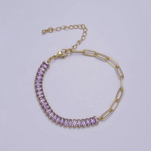 Purple Tennis and Chain