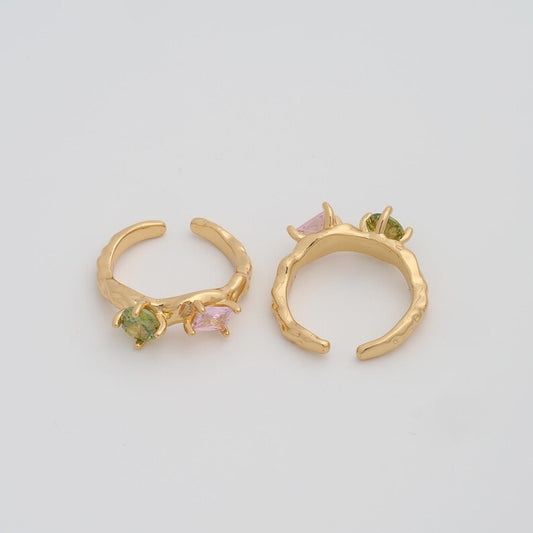 Gold Ring with Gemstones